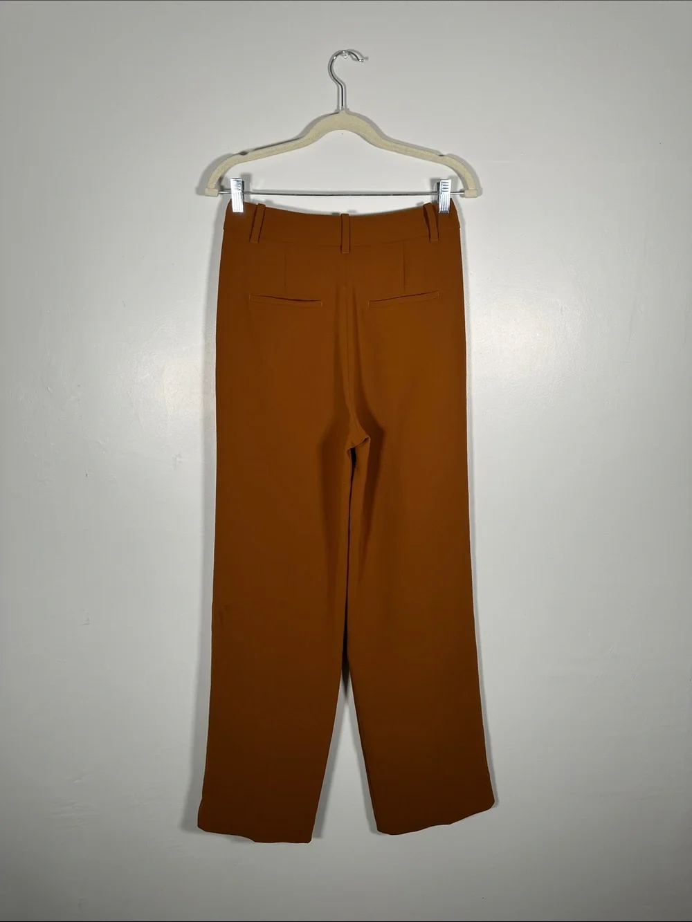Wilfred Aritzia Rust Wide Leg Pleated Pants Size 4 Chic Tailored Fit High Waist! - Picture 5 of 11